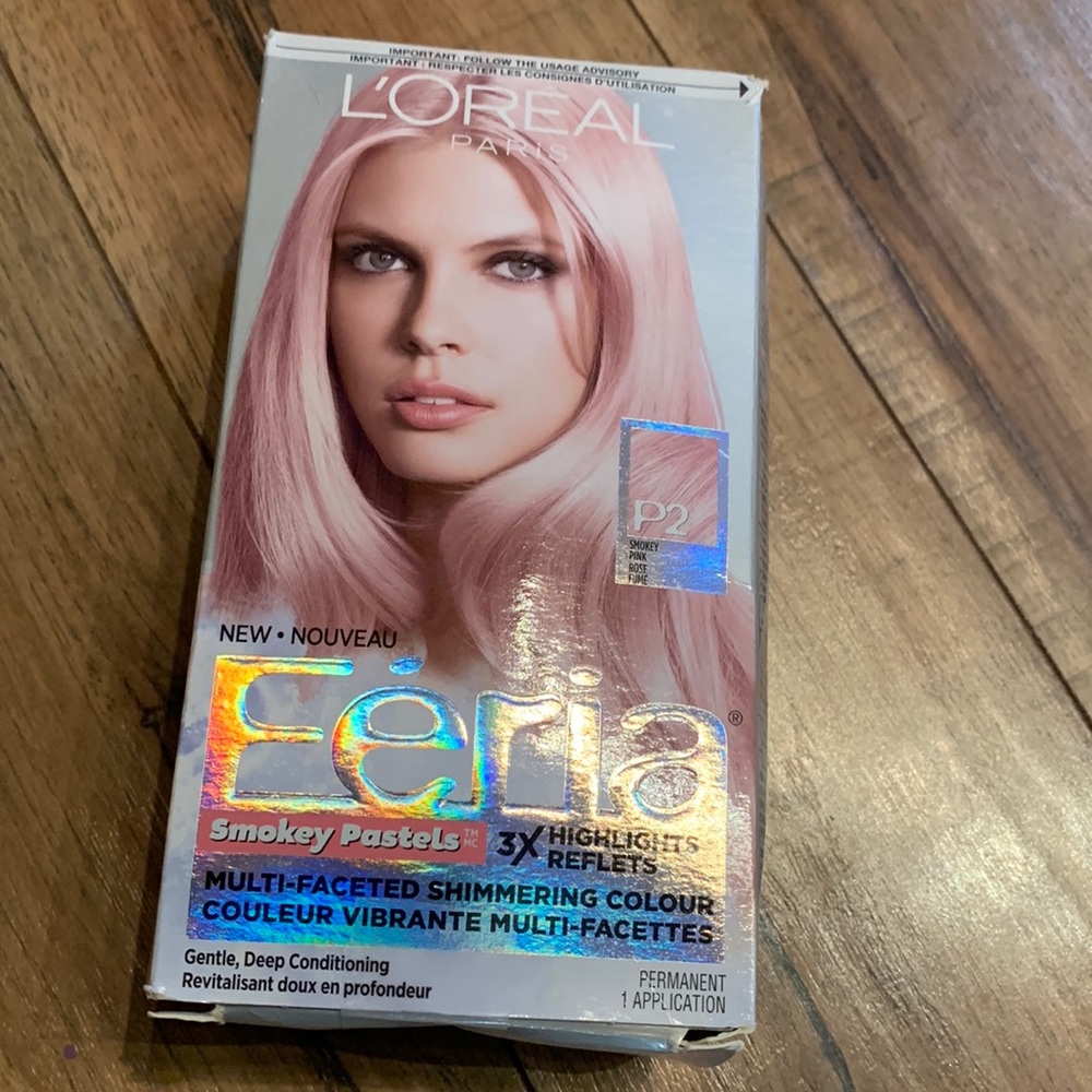 L’Oréal Feria smoky pastels pink hair dye